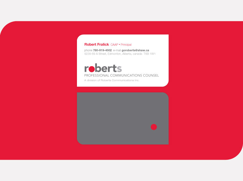 Edmonton Logo and Branding Design - Roberts Communications - Business Cards