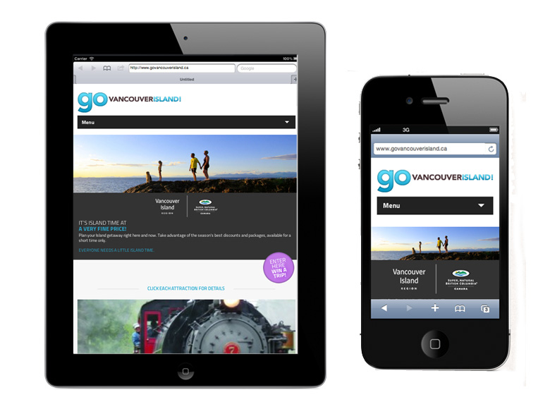 Edmonton Mobile Web Design - Go Vancouver Island