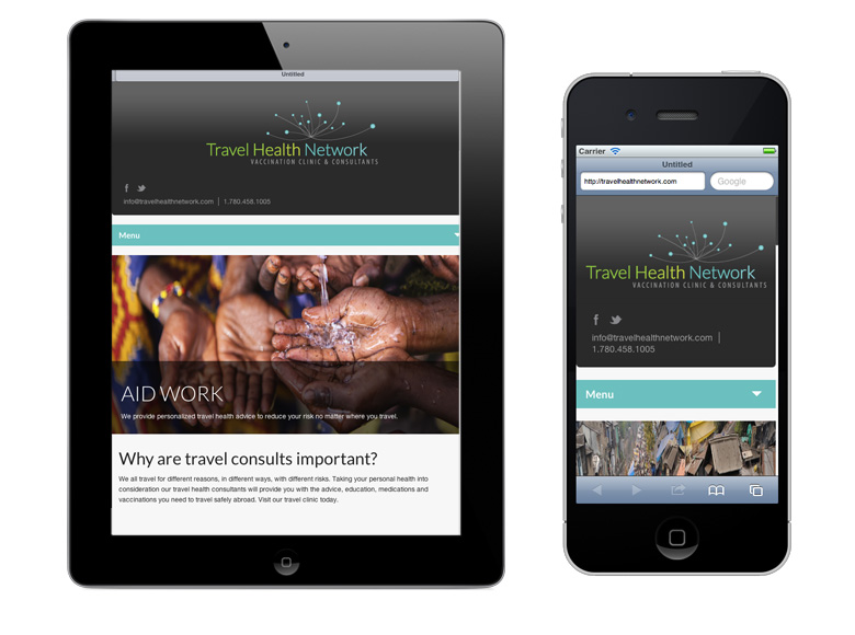 Edmonton Responsive Web Design - Travel Health Network - Responsive Website